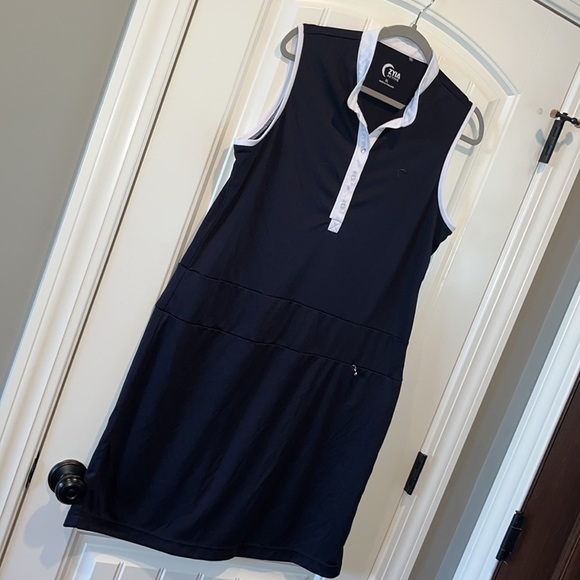 Navy ZYIA tennis golf athleisure dress sporty preppy country club size XL - Picture 11 of 12